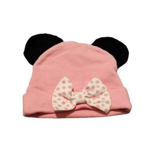 Mickey Mouse Girls Onesize Bonnet Pink Ribbon Accent